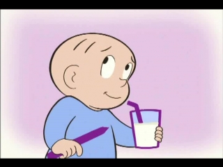 Harold drinking milk